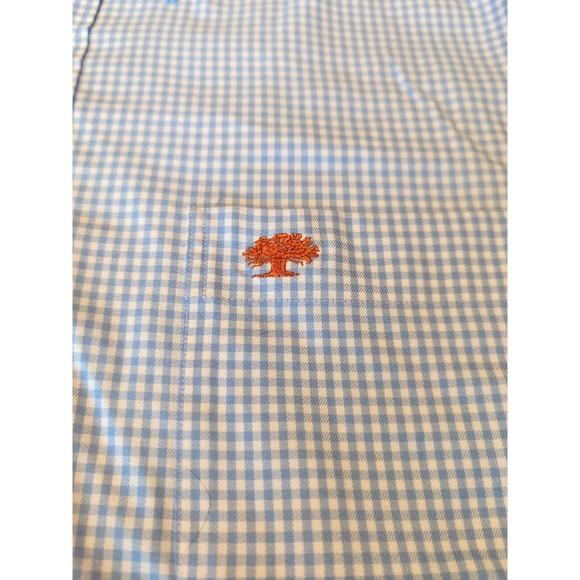 Peter Millar Shirt Mens Button Down Blue Check Gingham Nanoluxe Long Sleeve - Picture 4 of 9